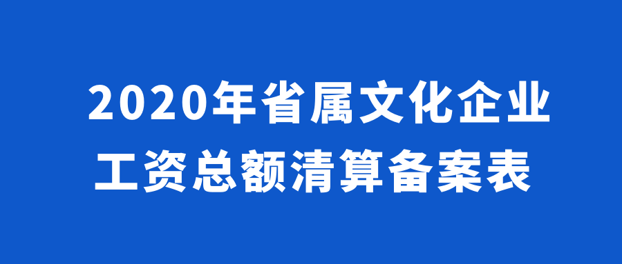 2020年省屬文化企業(yè)工資總額清算備案表