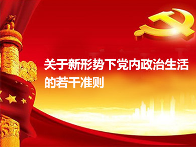 關(guān)于新形勢(shì)下黨內(nèi)政治生活的若干準(zhǔn)則